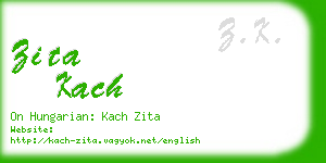 zita kach business card